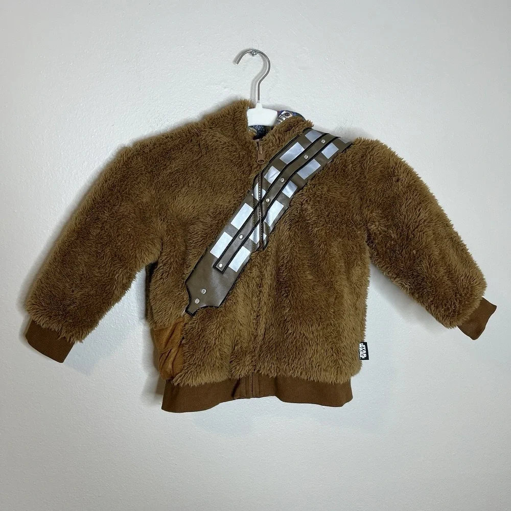 Disney Star‎ Wars Chewbacca Hoodie 3T Reversible Fuzzy Faux Fur Boys Costume